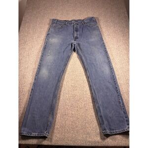 VTG Levi's 505 Mens W40 L34 Regular Fit Straight Leg Blue Jeans Made in USA